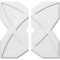 Ekena Millwork Titus Architectural Grde PVC Contemporary Ceiling Medallion, Two Piece, 28"OD x 3"ID x 9 3/4"C x 1"P CMP28TS2-03000 - alternate 1